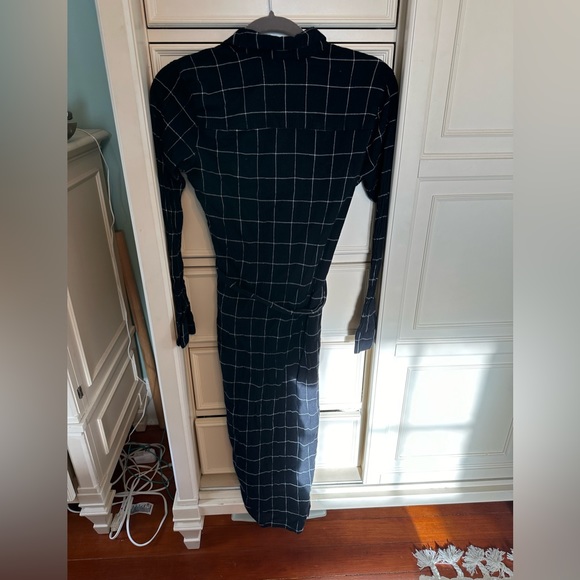 Sanctuary black and white long sleeve button front maxi dress size xs - Picture 4 of 4